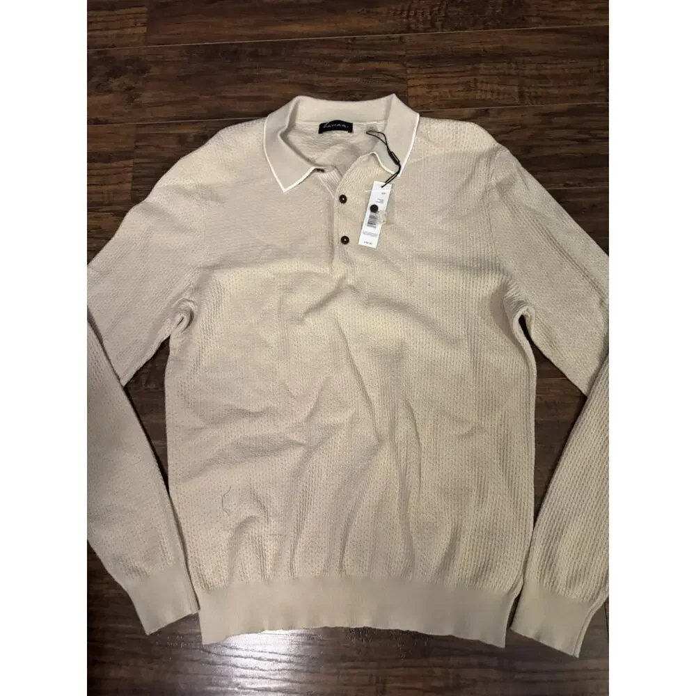Tahari Mens Long Sleeve Sweater NICE Fabric Sz:small $68